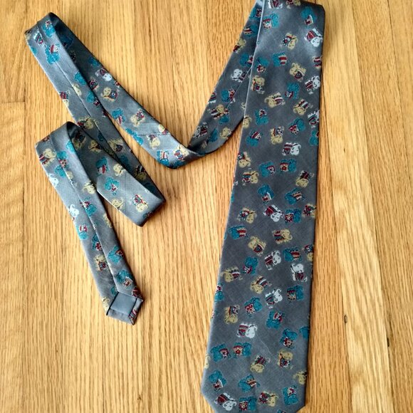 Vintage Thai Elephant Silk Neck Tie T. Shinawatra Made in Thailand Necktie - Picture 4 of 12